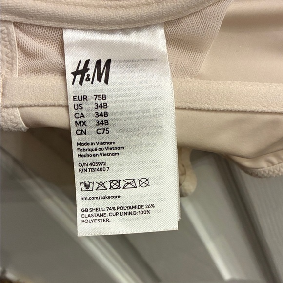 H&M Cream Satin Corset Bra - Picture 3 of 3